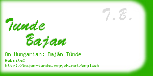 tunde bajan business card